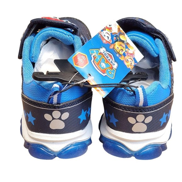 Paw Patrol Light Up Sneakers, Size 7, Blue, New - Picture 4 of 9
